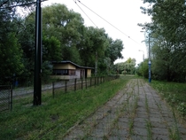 Disused tram terminal in Krakw 