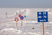 Does this count Ice road in Estonia Speed limit - kmh and - kmh Advised to avoid the range of - kmh for extended periods of time because of resonance Its also illegal to fasten your seat belts 