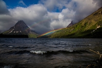 Double Rainbow Over Two Medicine Lake Glacier National Park MT 