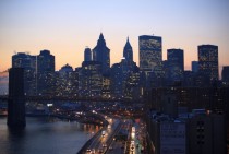 Downtown Manhattan sunset 