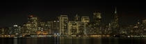 Downtown San Francisco from Treasure Island at night - first night panorama so I left the resolution up 