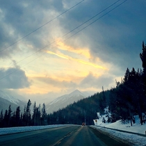 Driving home over Berthoud pass Colorado