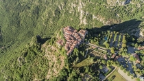 Drone picture of Gourdon Alpes-Maritimes France 