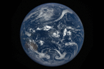 DSCOVR captured the shadow of the Moon marching across Earths sunlit face 