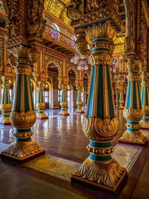 Durbar Hall Mysore Palace Karnataka India Built in early th century as a royal residence for the Wadiyar dynasty of Mysore