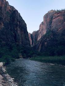 Dusk at The Narrows Zion National Park  x