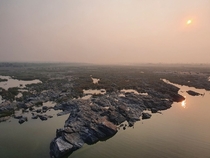 Early Morning Tungabhadra River Kurnool Andhra Pradesh 