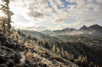 Early signs of winter in Ciuca Mountains in Romania 