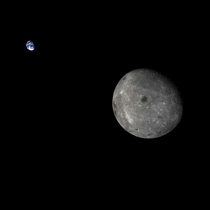 Earth and Moon photographed by Chinas Change -T mission in  