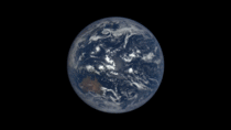 Earth rotates through an entire day as captured in this animation of  still images taken on Sept   by NASAs Earth Polychromatic Imaging Camera EPIC 