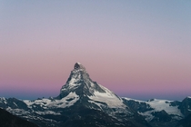 Earths Shadow behind the Matterhorn Switzerland 