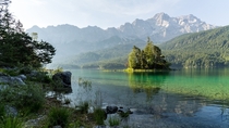 Eibsee with Zugspitze Germany 