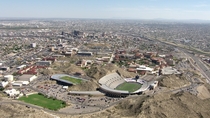 El Paso Texas Juarez Mexico in the background