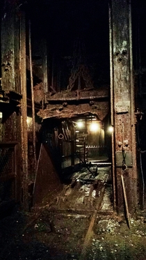 Elevator inside the No  coal mine Lansford Pennsylvania 