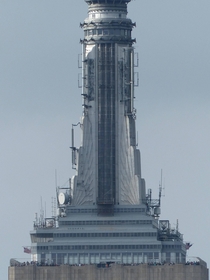 Empire State Building spire showing observation decks 