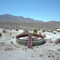 Empty acid tank at an abandoned mojave desert gold mill San Bernardino California by Eyetwist 