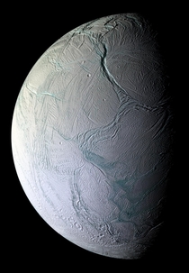 Enceladus striated surface as seen by Cassini 