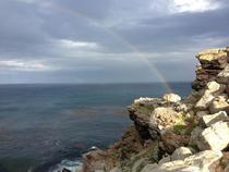 End of the rainbow at the Cape of Good Hope South Africa 
