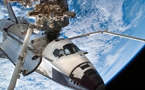 Endeavour docked at the ISS 