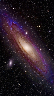 Enhanced Andromeda galaxy