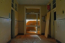 Entrance to an abandoned country hospital