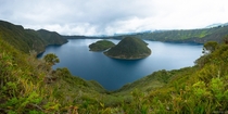 Epic hike around Laguna Cuicocha a crater lake in Ecuador 
