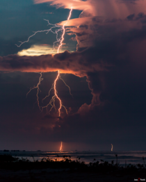 Epic Lightning striking Venezuelas Maracaibo Lake The Catatumbo Lightning takes place here where the highest concentration of lightning in the world ist found 