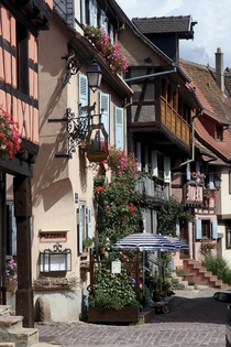 Equisheim a romantic village in the Vosges France 