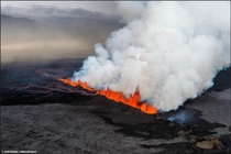 Eruption in Holuhraun Iceland -  by Einar Gumann