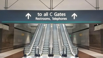 Escalators in the Denver airport