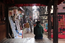 Exploring the side alleys of Bhaktapur Nepal 