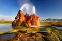 Extraordinary geysers in the Nevadan desert  photo by Christian Klepp