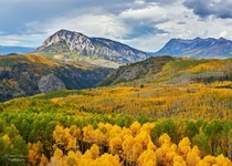 Fall colors over Kebler Pass Crested Butte Colorado   x 