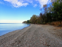 Fall colors starting on the shore of Lake Ontario - Chimney Bluffs State Park - 