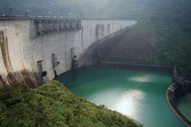 Feitsui Dam on the Beishi River in northern Taiwan 