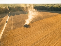 Fields fields fields Picture taken by drone Belarus