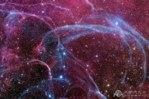 Filaments of the Vela Supernova Remnant - The explosion is over but the consequences continue About  years ago a star in the constellation of Vela could be seen to explode creating a strange point of light briefly visible to humans living near the beginni