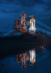 Final night of the space shuttle on the launch pad shot on my th birthday 