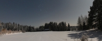Finnish winter night fullmoon - celcius 