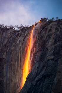 Firefall in Yosemite National Park California 