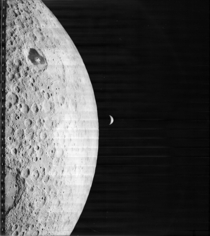 First image of an Earth rise