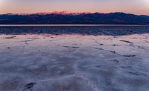 First light on Telescope Peak and Badwater Bassin Death Valley 