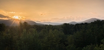 First pic here Sunset over North Conway NH 