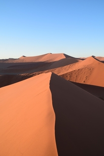First sunlight at Dune  Sossusvlei Namibia  x