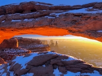 First sunrise of  - Mesa Arch - Canyonlands Utah 