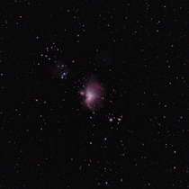First time successfully capturing a deep sky object - The Orion Nebula with a dslr Stacked   images for a total  minutes of exposure Equipment canon EOS D mm lens at f Bortle class  sky