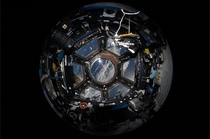 Fisheye photograph of the ISS Cupola Module - almost like a real-world TIE Fighter cockpit  Credit ESANASA