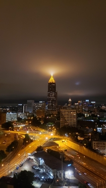 Flashlight for the sky View from the Atlanta Hilton 
