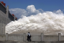 Floodwater released from the Three Gorges Dam 