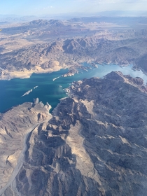 Flying into Nevada - Lake Mead  Colorado River 